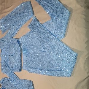 2PC Sequins Pants Outfit.....Tag is missing but brand new